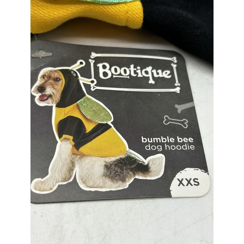 Bootique Dog Cat Halloween Costume Bumble Bee Hoodie XXS 9-11” New